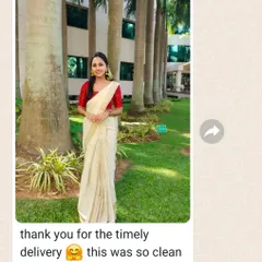 A wonderful review from a client who wore this classic Kerala saree. She was thrilled with the clean, neat finish and timely delivery. My goal is always to provide a reliable and high-quality service.