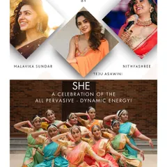 The promotional poster for my production 'SHE', which was released by three inspirational women on International Women’s Day and Mahashivaratri.