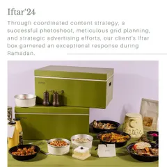 This is a case study of our successful Iftar campaign. Through a coordinated content strategy, a dedicated photoshoot, and meticulous grid planning, we created a campaign that captured the spirit of Ramadan for our client.