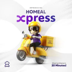 Craving home food but can't wait? For our customers in HSR, Begur, and Singasandra, Homeal Xpress delivers select meals and snacks in just 20 minutes. Get that comforting taste, faster than ever.