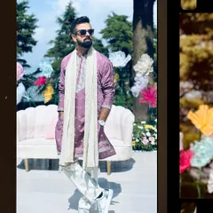 A stylish moment at a Mehendi Carnival in the marvelous and majestic hills of Mussoorie. The beautiful mountain backdrop made the event even more special.