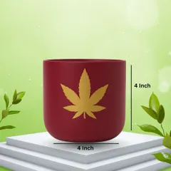 Here are the dimensions for our 4-inch Red Golden Leaf terracotta planter. It's a perfect size for a desk or a small table.