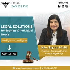We offer tailored legal solutions for both businesses and individuals. Led by our Founder and Managing Partner, Advocate Sapna Malik, our firm is equipped to fight for your rights and navigate any legal challenge you may face.