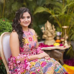 A beautiful portrait from Yogita's Mehendi. The makeup was kept natural and glowing to let her happiness and the stunning, colorful outfit be the main focus.