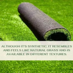 We use high-quality artificial turf that looks and feels remarkably like natural grass. It is available in various textures and pile heights, allowing us to choose the perfect type to match the design and intended use of your outdoor space.