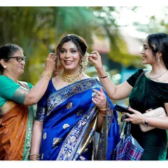 A beautiful moment from a Roce ceremony, where family members bless the bride-to-be. We capture these cherished family traditions with care.
