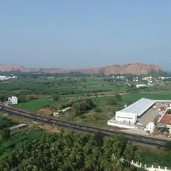 The Kodikulam factory is strategically located, and our site planning took full advantage of the landscape to optimize access and operations. This wide-angle shot shows the facility's integration with its surrounding environment.