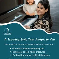My teaching style adapts to every child. In our toddler workshops, we meet each little learner where they are, focusing on encouragement and personal connection. This photo captures the gentle, supportive guidance that is at the heart of Soul Piano Studio.