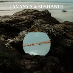 An artistic shot using a mirror to reflect the couple's hands reaching for each other on the beach. This creative technique adds a layer of depth and symbolism to their love story.