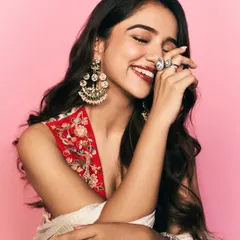 This joyful shot of Ahsaas Channa for a Myntra campaign captures the essence of festive fashion. My goal was to highlight the intricate embroidery and statement jewelry, creating a look that feels both celebratory and effortlessly chic for their e-commerce platform.