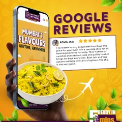 This Google review from Romil Jain makes me proud. He highlights that we are a one-stop shop for all food requirements for a trip, with great variety and quality in both Jain and Veg options.