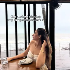 Chasing sunsets in Goa. This outfit is all about comfort and ease, perfect for a quiet dinner by the sea.