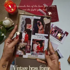 This vintage brass frame is designed to remind her of the love you share, not the fight you had. It’s a thoughtful gift filled with happy memories.
