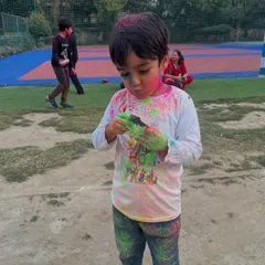 The entire academy celebrating the festival of colors. A fun-filled Holi on the courts with our players and coaches.
