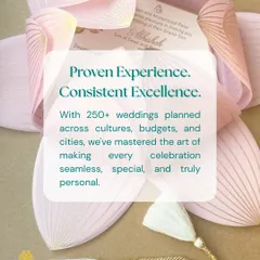 With 250+ weddings planned across cultures, budgets, and cities, we have the proven experience to deliver consistent excellence. We've mastered the art of making every celebration special and truly personal.