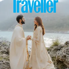 A cover-worthy moment from Shefali and Krisheth's wedding in Rishikesh, featured in Condé Nast Traveller. Their serene ceremony by the Ganga was a story of love and spirituality.