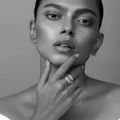 For me, black and white photography is about revealing texture and emotion. This close-up of a diamond ring focuses on the interplay of clean light, soft skin, and intricate detail, creating a timeless and sculptural image.