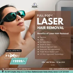 This is another one of our popular full body laser hair removal packages. We list the key benefits, including reduced ingrown hairs and improved skin appearance, so you know exactly what to expect.