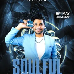 The poster for my 'Soulful Sunday' gig at Local Noida. These intimate shows are all about soulful music and good vibes.