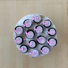 Another batch of our butterfly cupcakes, this time with pretty pink butterflies.
