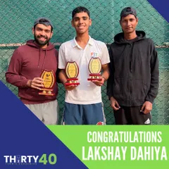 The best problem to have is needing help holding all the trophies. Here is Lakshay Dahiya again, after winning a singles title one week and finishing as a runner-up in both singles and doubles the next. This demonstrates the daily dominance and consistent performance we strive for.