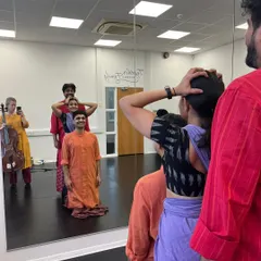 A fun, candid moment during a rehearsal with my musical ensemble. The camaraderie and shared laughter are just as important as the serious work we do together.