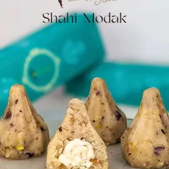 The Shahi Modak is a truly royal treat, filled with a rich mixture of nuts and mawa for a classic, indulgent flavor.
