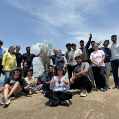 A moment of triumph for the team at Uttari Betta. Group photos like this capture the shared sense of accomplishment that is central to our team-building philosophy.