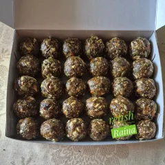 My Biotin Laddoos are designed to support healthy hair, skin, and nails. They are a rich blend of nuts and seeds like almonds, walnuts, pumpkin seeds, sunflower seeds, and flax seeds, with dates for sweetness.