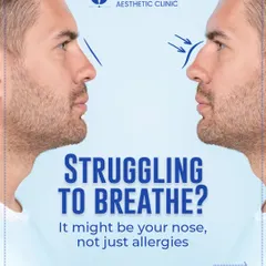 If you are struggling to breathe, it might be your nose's internal structure, not just allergies. A septoplasty, often done with rhinoplasty, can correct a deviated septum.