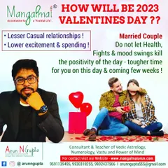 A lighthearted prediction for Valentine's Day. I analyze the planetary positions to suggest that the day might see less casual excitement and could be a tougher time for married couples.