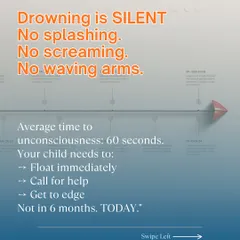 Drowning is silent and fast, often happening in under 60 seconds. A child needs to know how to float, call for help, and get to the edge immediately. These are the first skills I teach.
