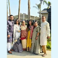 "Family: Love in every heartbeat". A beautiful family portrait where everyone is dressed in elegant traditional wear from my collection, showcasing looks for all ages.