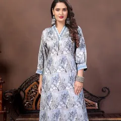 This multicolor muslin kurta pant set is so easy and breezy. The floral print and comfortable fit make it perfect for a casual day out or a relaxed get-together.