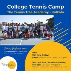 We are taking our College Tennis Camp to Kolkata. This is a great opportunity for young players to learn more about college tennis and experience what it's like to play for a team.