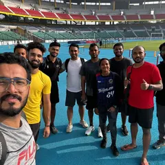 The internship isn't just in the classroom. The 2024 batch gets a practical session on the track, applying the principles of conditioning and athletic training.