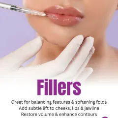 Dermal fillers are a powerful tool for non-surgical facial enhancement. I use them to restore lost volume, soften facial folds, and add subtle lift to areas like the cheeks, lips, and jawline, helping you achieve a refreshed look without surgery.