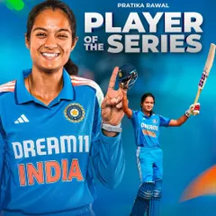 This is what we work for. We are incredibly proud of our student Pratika Rawal for being named "Player of the Series" for her outstanding performance for Team India. It's a testament to her hard work and the high-performance training at our academy.