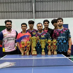 Team Winner's Cloud celebrating a massive haul of trophies at the Hospet state ranking tournament. This is the result of collective hard work and team spirit.