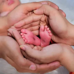 It’s all in the tiny details. A newborn's feet, so small and perfect, held safely in their parents' hands. This is one of the most requested shots in my newborn family sessions, a simple and powerful symbol of new life.