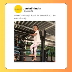 When the coach says "Reach for the stars," our kids take it literally. We love seeing this kind of adventurous spirit and confidence during our sessions.
