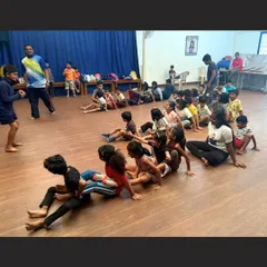 Here's a look at one of our favorite theatre improvisation activities. Students work together in a fun, physical exercise that encourages creativity, spontaneity, and collaboration in a playful, supportive environment.