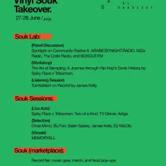 The detailed schedule for the Vinyl Souk Takeover. I participate in panel discussions and workshops, contributing to the music community beyond just DJing.