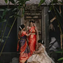A beautiful moment between the bride and her bridesmaids. I had the pleasure of styling all three of these gorgeous ladies for Tanu's wedding.