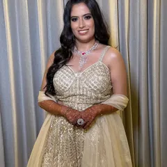 Ready for her engagement night with a show-stopping look. I created a bold smokey glitter eye, balanced with luminous skin and a nude gloss lip to let the eyes be the main focus.