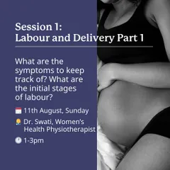 Session 1 of our Birth Prep class covers the initial stages of labour and the symptoms to keep track of, led by our Women's Health Physiotherapist.