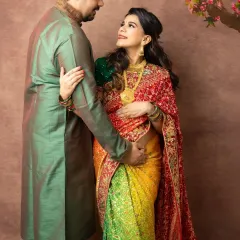 A lovely couple's shot from the maternity session. The makeup is designed to look natural and timeless in these precious photos.