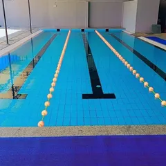 The non-slip matting around the pool edge is one of the many safety features we have in place. We prioritize your well-being so you can focus entirely on your aquatic workout.