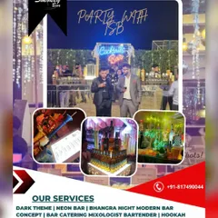 Another overview of my services, showcasing different bar setups and highlighting my contact information for easy booking.
