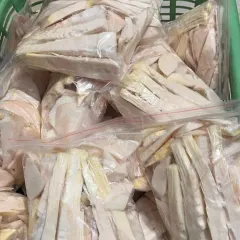 Freshly sliced and packed bamboo shoots. This is a core ingredient in our cuisine, and I provide it ready to use. Just open the pack and add it to your cooking for that distinct, tangy flavour.